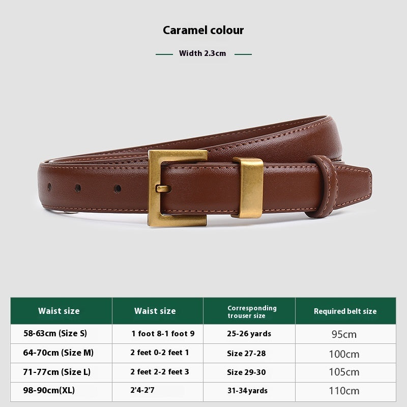 Women's High-grade Soft Fashion All-match Leather Pin Buckle Black Wide Belt Women's High-grade Soft Fashion All-match Leather Pin Buckle Black Wide Belt
